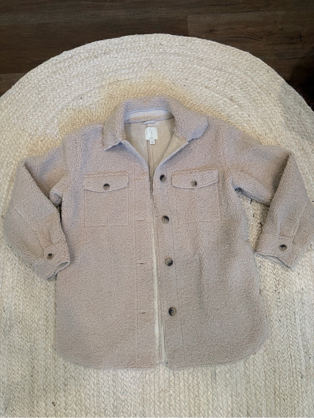 Joie Teddy Shacket Jacket - Light Taupe